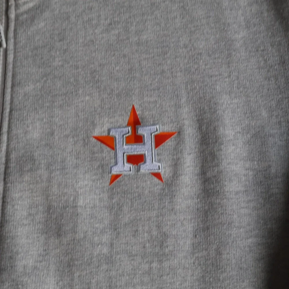 Houston Astros Antigua Full Zip Sweatshirt Jacket Mens 2XL Gray Fleece Lined